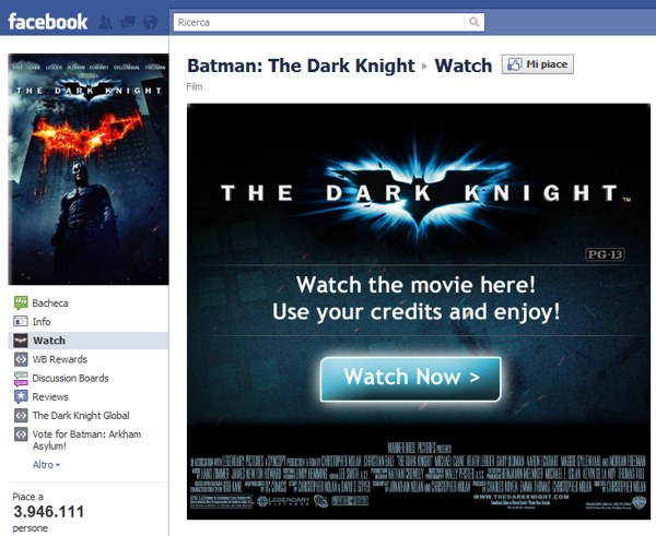 Batman su Facebook