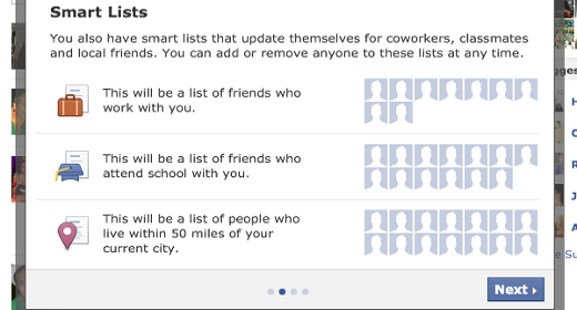 Facebook Smart Lists