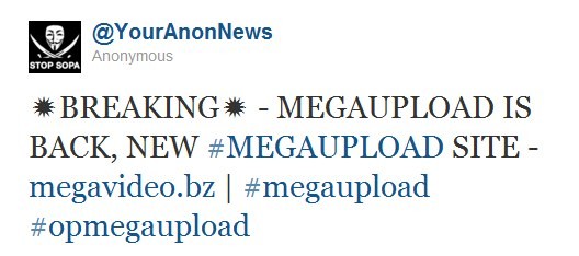 Gli Anonymous annunciano il rilancio di Megaupload