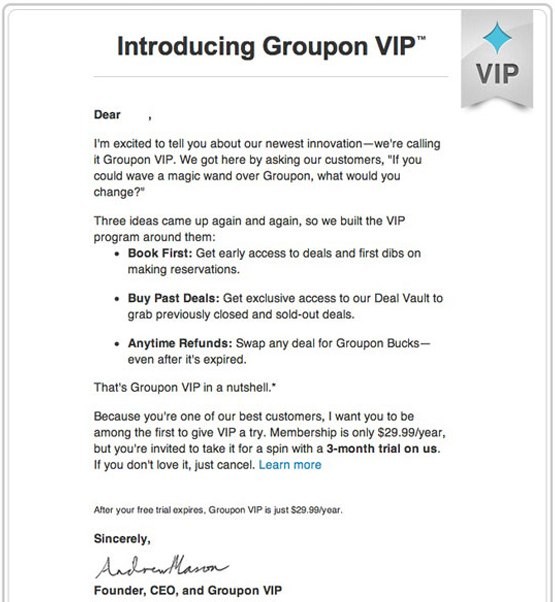 Groupon VIP