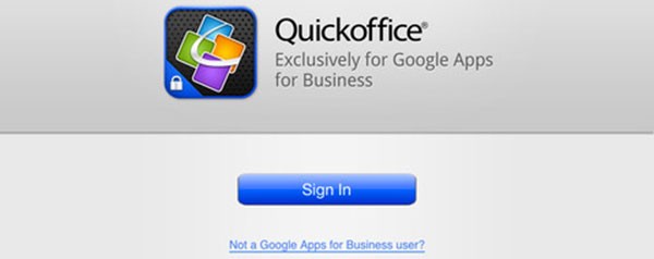 Quickoffice per iPad, la versione gratuita per gli utenti Google Apps for Business