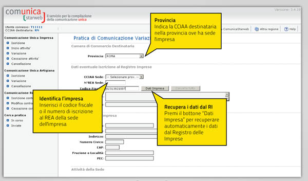 guida startup - iscrizione registro