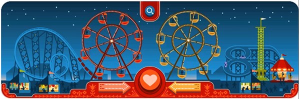 Google festeggia a modo suo San Valentino, la festa degli innamorati, con un doodle interattivo sul motore di ricerca