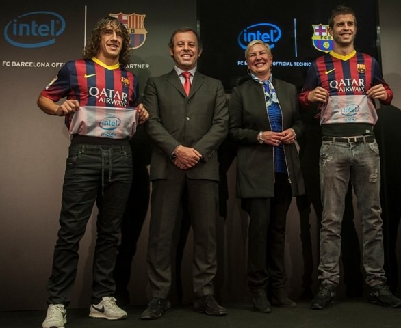 Il Barcellona presenta la partnership con Intel