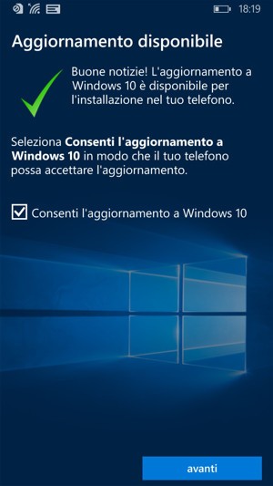 Aggiornamento disponibile: la conferma tramite Update Advisor