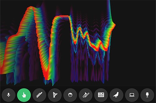 Spectrogram, uno degli esperimenti del Chrome Music Lab