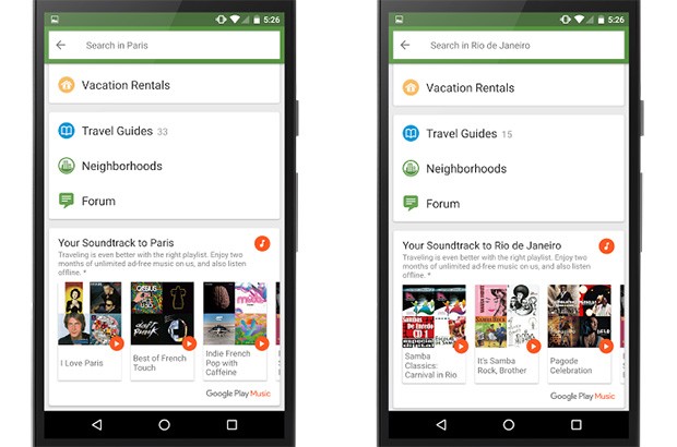 La partnership tra Google e TripAdvisor porta sulla piattaforma Play Musica playlist confezionate ad hoc sulla base del viaggio e del luogo che si sta per visitare