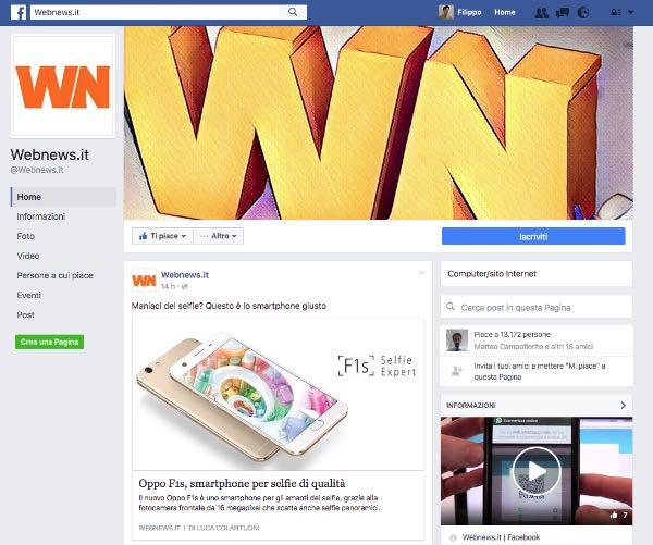 Facebook aggiorna il design delle Pagine