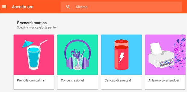 Le playlist contestuali di Google Play Musica debuttano finalmente anche in Italia