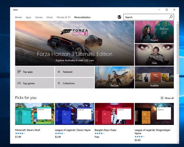 Windows 10 Creators Update, Windows Store