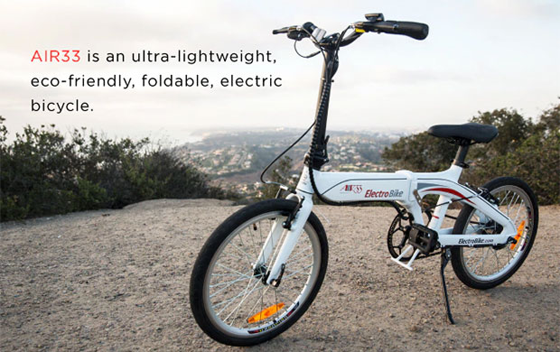 La bici elettrica Electrobike AIR33, proposta con una campagna di crowdfunding su Kickstarter