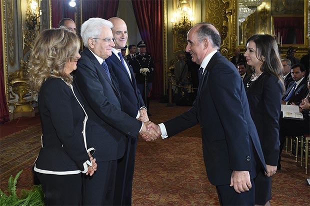 Il Presidente della Repubblica Sergio Mattarella alla cerimonia di premiazione degli Eni Award 2016