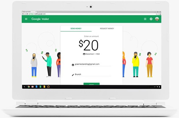 L'interfaccia Web per lo scambio di denaro fra utenti con Google Wallet