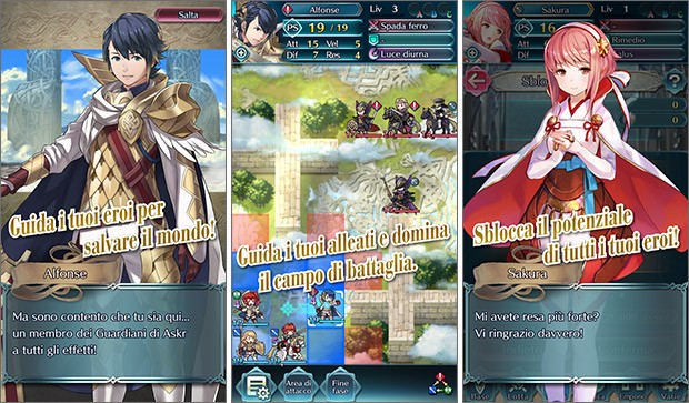 Screenshot per Fire Emblem Heroes, nuovo gioco mobile di Nintendo in arrivo su Android e iOS il 2 febbraio