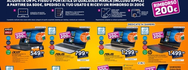 Unieuro rimborso pc