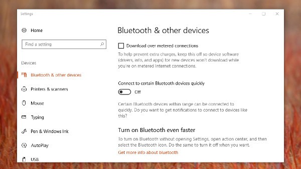 Windows 10, più rapido il pairing con il Bluetooth