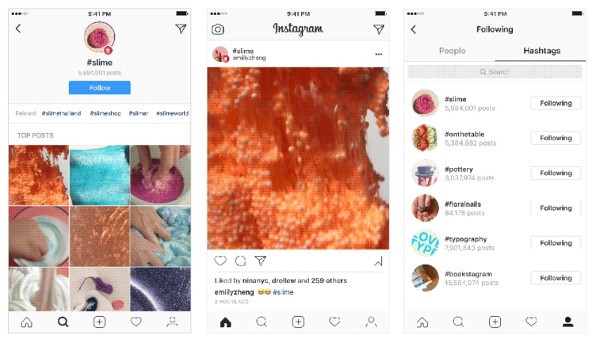 Instagram, gli hashtag si possono seguire