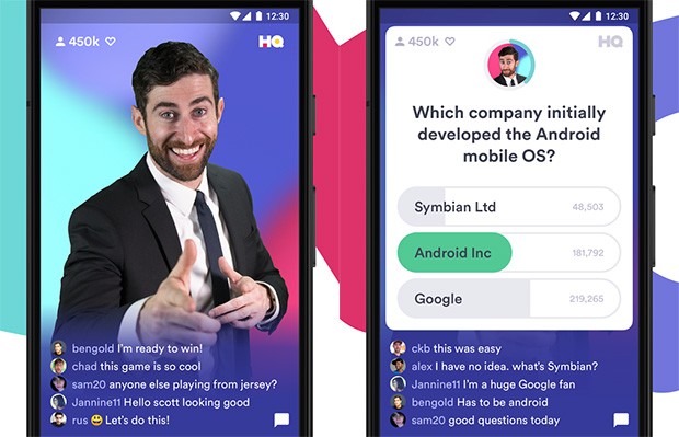 Screenshot per HQ Trivia, il quiz mobile che permette di vincere denaro reale