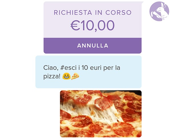 Una richiesta di denaro con l'app di Circle Pay