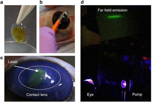 Il layer sviluppato dalla University of St Andrews che aggiunto a una lente a contatto dona all'occhio una sorta di "vista laser"