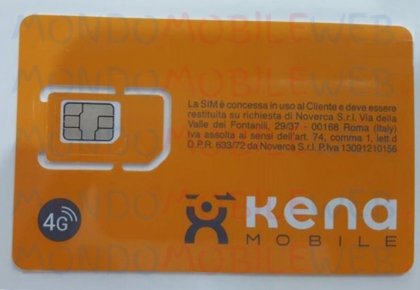 Kena Mobile, SIM con logo 4G in distribuzione