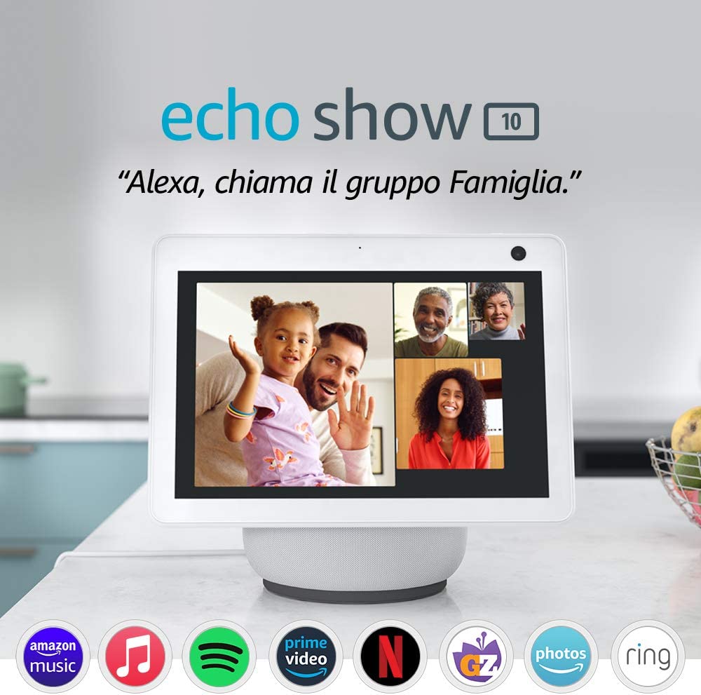 Schermo intelligente con movimento e Alexa: l'Echo Show 10 è scontato su