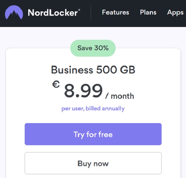 nordlocker cloud 30 per cento