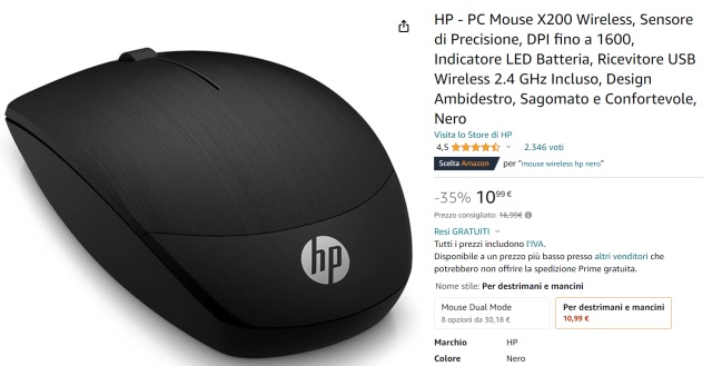 hp mouse x200 wireless amazon