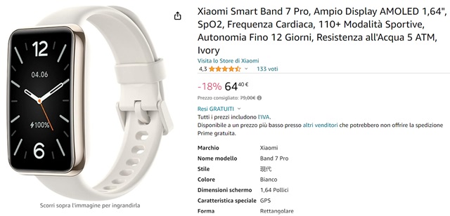 xiaomi smart band 7 pro 64 euro