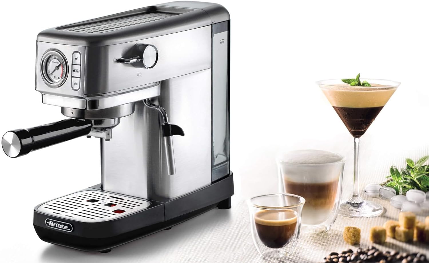 Ariete 1381: macchina per caffè slim compatibile con polvere e cialde