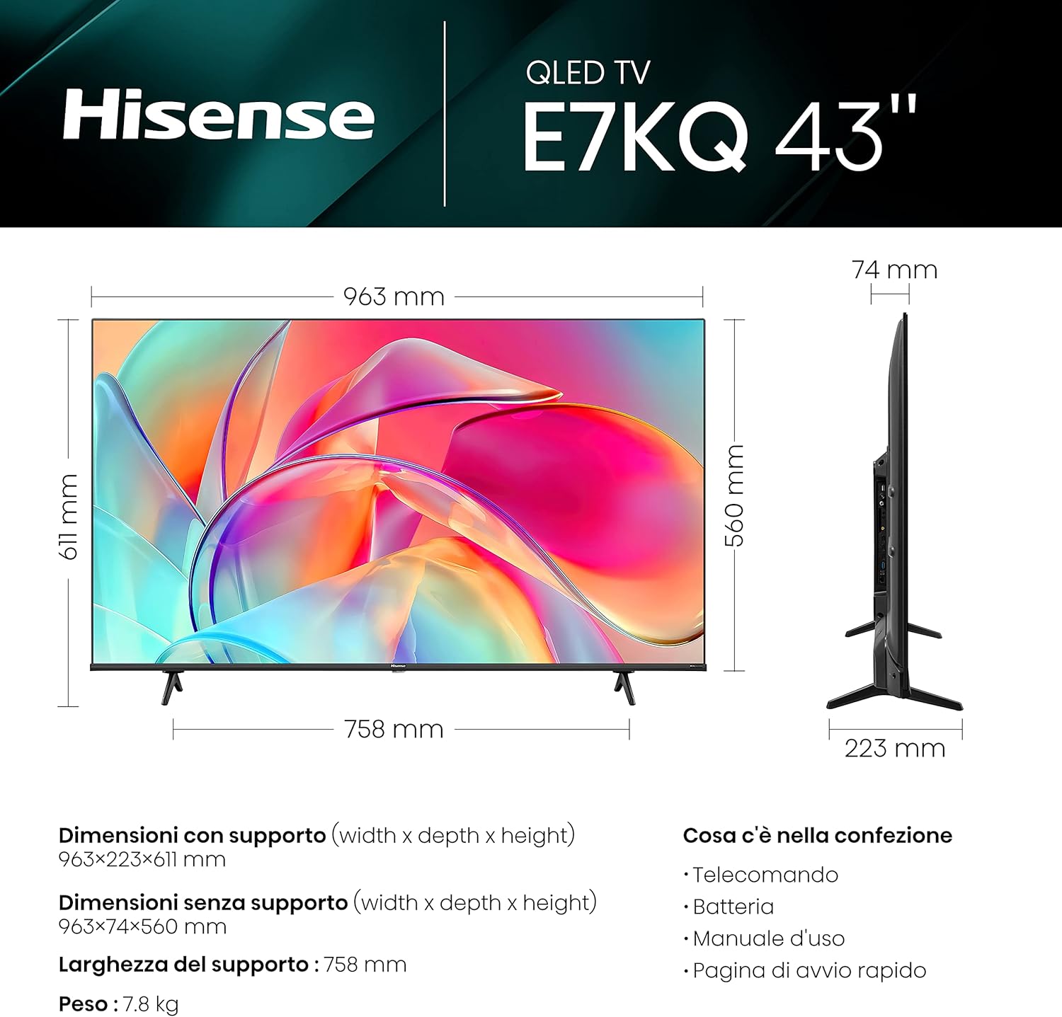 Hisense QLED 43 Pollici