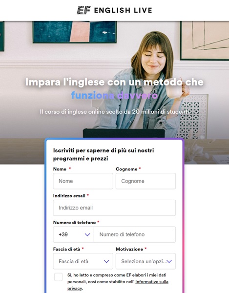 ef english live iscrizione