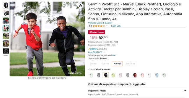 garmin vivofit jr 3 68 euro amazon