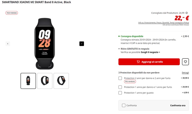 mi smart band 8 active 22 euro mediaworld