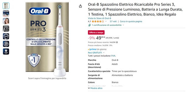 oral-b pro series 3 49 euro amazon