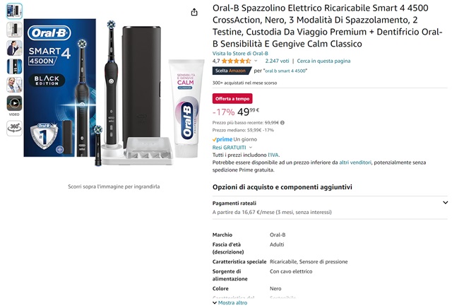 oral b smart 4 49 euro amazon