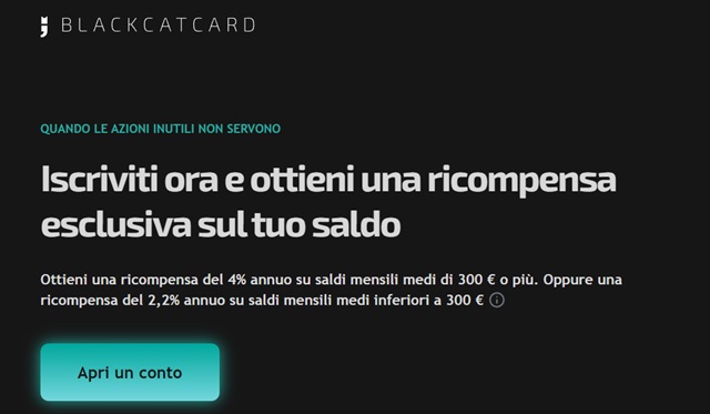 blackcatcard apri conto