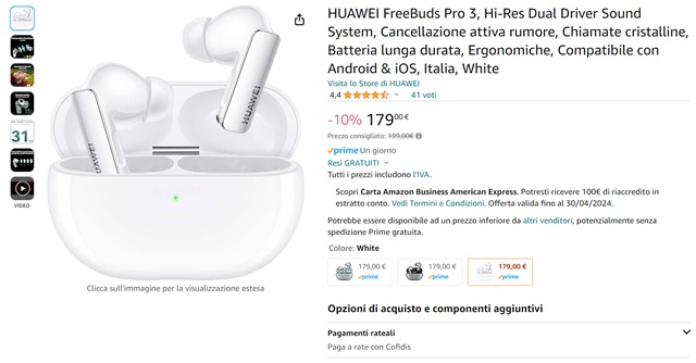 huawei freebuds pro 3 179 euro amazon