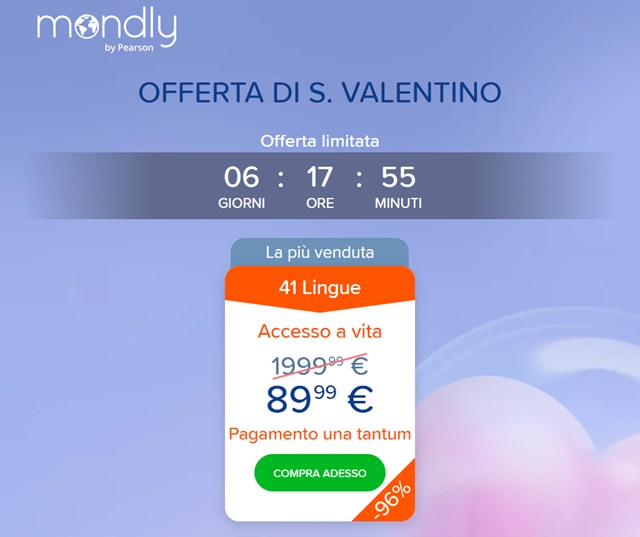 mondly offerta san valentino