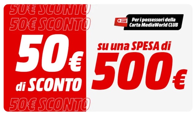 mediaworld promo 50 su 500