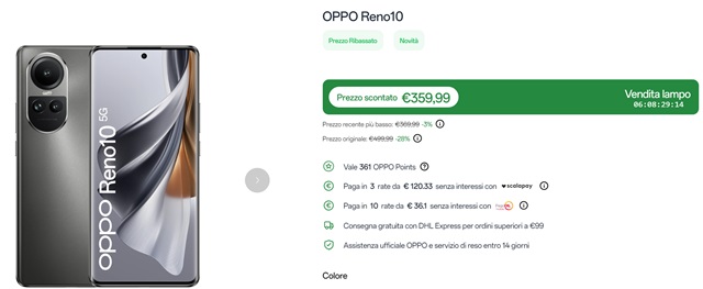 oppo reno10 359 euro oppo store