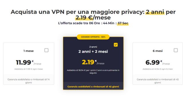 Cyberghost VPN offerta