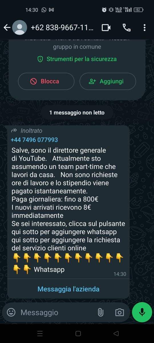 Scam Messaggi