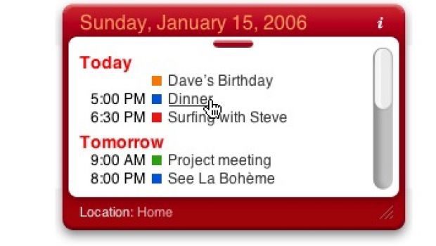 iCalEvents: l'agenda sulla dashboard