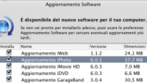 Aggiornamento Software per iLife