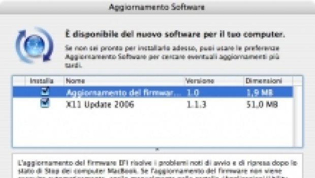 Aggiornamenti su Software Update