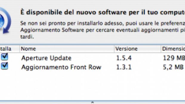 Aperture 1.5.4 e Front Row 1.3.1
