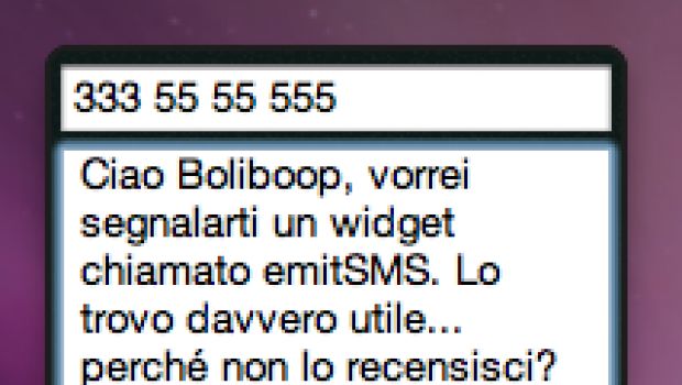 emitSMS: widget per inviare SMS via Bluetooth