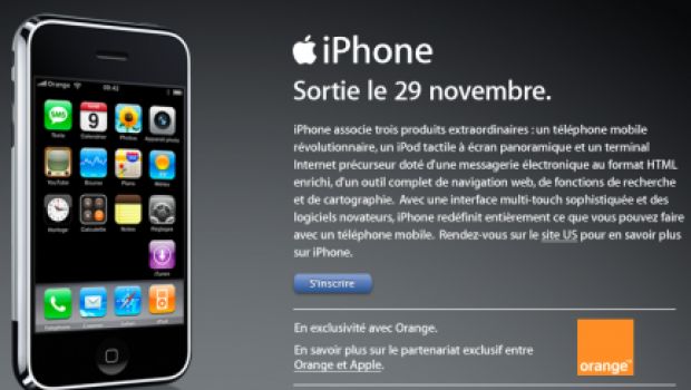 iPhone in Francia dal 29 novembre, con Orange