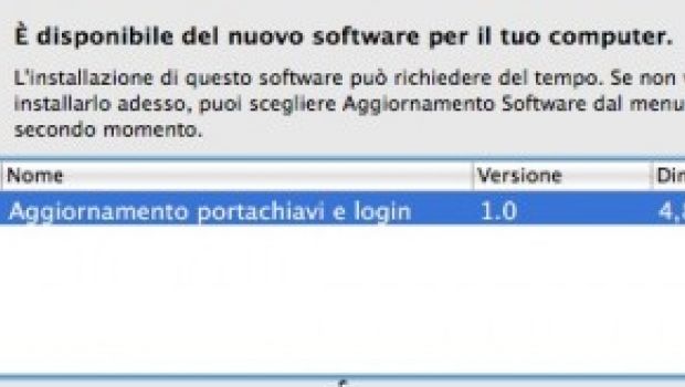 Aggiornamento portachiavi e login per Leopard